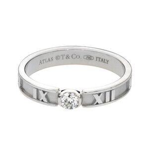 Like new!! Tiffany & Co. Atlas 18K White Gold Diamond Ring